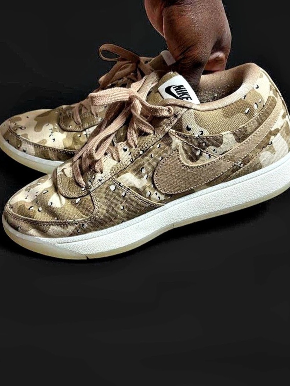 Nike Book 1 SE Desert Camo Sneakers Brown & White
